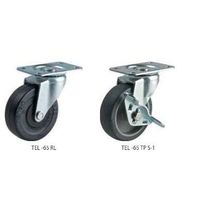 ナンシン 一般キャスター自在ストッパー付タイプ 125mmゴム車輪付 TELー125RLSー1 1セット(15個)（直送品）
