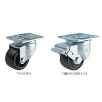ナンシン 低床重荷重用キャスター自在ストッパー付タイプ 65mmゴム車輪付 THHー65HRSー12 1個（直送品）