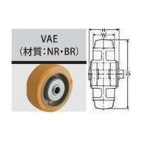 ナンシン ゴム車輪VAEシリーズ75mm VAEー75 1セット(100個)（直送品）