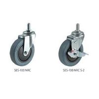 ナンシン 微音キャスター自在タイプ 100mmエラストマー(B入)車輪付 SESー100TB 1セット(30個)（直送品）