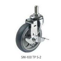 ナンシン 一般キャスター自在ストッパー付タイプ 125mmゴム車輪付 SMー125VMSー2 1セット(10個)（直送品）