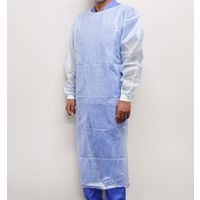 イワツキ アイソレーションガウン PEラミ ブルー フリーサイズ 10枚×10袋 004-42266 1個（直送品）