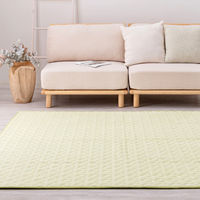 萩原 もちもち素材のキルトラグ フラン 1850×1850mm グリーン 240630211 1枚（直送品）