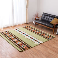 萩原 ふっくらフランネルラグ ペンドリム 1850×1850mm グリーン 240630712 1枚（直送品）