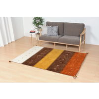 萩原 ウール素材でふっくら贅沢な踏み心地 ギャッベラグ LORRI BUFF 2000×2000mm A1 270069260 1枚（直送品）