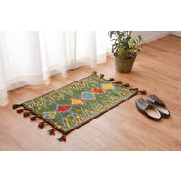 萩原 ウールマット Kuumuus(クームース) カーナ 450×750mm グリーン 270074206 1枚（直送品）