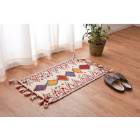 萩原 ウールマット Kuumuus(クームース) カーナ 450×750mm ホワイト 270074207 1枚（直送品）