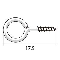 福井金属工芸 丸ヒートン17.5mm 6900-A 1セット(3000本) 64-5255-58（直送品）