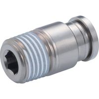 日本ピスコ PISCO チューブフィッティングブラス 適合チューブ外径D8mm 接続口径R3/8 KOC8-03-1-F 1個（直送品）