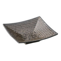 アースモス 金結晶千段角盛皿(3個入り) tga-02315-230-26 1セット(3個入)（直送品）