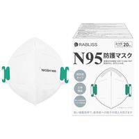 N95防護マスク 400枚(20箱セット) 小林薬品 高機能・4層構造 高耐久性フィルター 医療用（直送品）