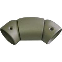 OMSORG(オムソリ) オムソリPRO手すり3565シリーズ  ニューコーナー(W)金具 35 シルバー C3590S 1個（直送品）