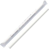 Prima Straw 紙ストロー紙袋入 ホワイト 10Φx210 10324111 １箱（200本×16袋 合計3200本入）（直送品）