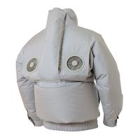 空調服(R)エレファン(R) 長袖ブルゾン シルバー×グレー 18Vファンバッテリーセット 5L EK3540-6-5L-SK23011K5（直送品）