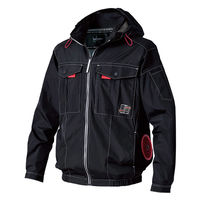 村上被服 サイドファン長袖フードジャケット L ブラック V1212-20-L(2枚入) 1セット(2枚入)（直送品）