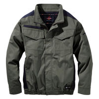 村上被服 ミドルファン難燃長袖ブルゾン 6L カーキ V4252-38-6L(2枚入) 1セット(2枚入)（直送品）