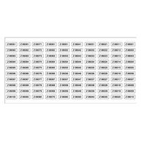 ヒカリ紙工 管理用ナンバリングラベル　Z06001～Z07000　1000枚 SJ-107 1袋（直送品）
