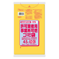 日本サニパック 名古屋市事業可燃HD黄半透明45L 10枚0.025mm厚 (G3DT) 4902393747653 10枚×60点セット（直送品）