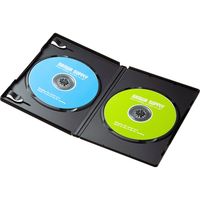 サンワサプライ DVDトールケース(2枚収納・3枚セット・ブラック) DVD-TN2-03BKN 1個
