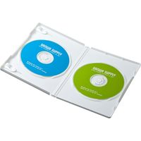 サンワサプライ DVDトールケース（2枚収納・10枚セット・ホワイト） DVD-TN2-10WN 1個