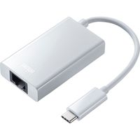 サンワサプライ USB3.2 TypeC-LAN変換アダプタ(USBハブポート付・ホワイト) USB-CVLAN4WN 1個