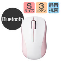 エレコム マウス/Bluetooth/IRLED/3ボタン/Sサイズ/抗菌/静音/ピンク M-BY10BRSKPN 1個
