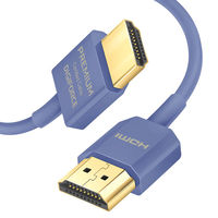 デジフォース PREMIUM HDMI ケーブル 超スリムタイプ (ネイビーブルー) D0040NB 1本（直送品）
