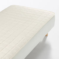 無印良品 滑り止め付 綿洗いざらし 敷パッド Ｄ １４０×２００ｃｍ 生成 良品計画