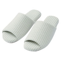 無印良品 綿サッカー織 履き心地やわらか足なりスリッパ Ｍ ２２．５～２５ｃｍ用 グリーン 良品計画