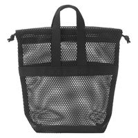 無印良品 立体メッシュ持ち手付き巾着 黒 Ｓ 約２３×８×２３ｃｍ 良品計画