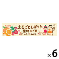 キャンディ まるごとしぼった果物のど飴 いちごとみかん 11粒入 1セット（1個×6）