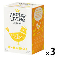 ハイアーリビング レモンジンジャー有機ハーブティー 1セット(15バッグ入×3)