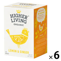 ハイアーリビング レモンジンジャー有機ハーブティー 1セット(15バッグ入×6)