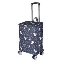 スワン SAXON cue 2way ショッピングキャリーバッグ 5245 黒/猫 1個（直送品）