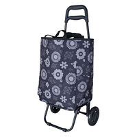 スワン SAXON cue 2way ショッピングキャリーバッグ 5246 黒/花 1個（直送品）