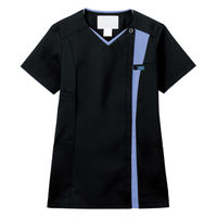 フォーク レディスジップスクラブ ブラック×サックス 4L 7023SC-9-4L 1枚（直送品）