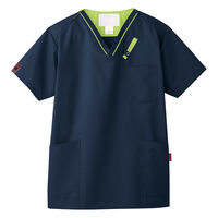 フォーク スクラブ ミッドナイトネイビー×ライム S 7042SC-28-S 1枚（直送品）