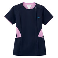 フォーク レディスジップスクラブ ダークネイビー×ラベンダー 4L 7078SC-17-4L 1枚（直送品）