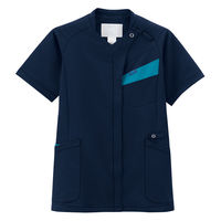 フォーク ジップスクラブ ダークネイビー×シアンブルー 4L 7120SC-17-4L 1枚（直送品）