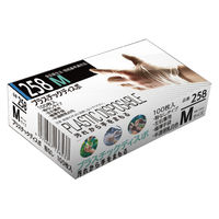 おたふく手袋 プラスチックディスポ粉無Mサイズ 100枚入 #258 1セット(100枚入)（直送品）