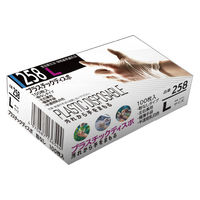 おたふく手袋 プラスチックディスポ粉無Lサイズ 100枚入 #258 1セット(100枚入)（直送品）