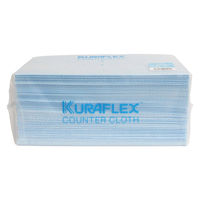 カウンタークロス 小判 超厚手 約30cm×60cm レーヨン・ポリエステル ブルー 1パック（40枚入）オザックス