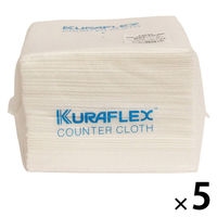 カウンタークロス ハーフ 超厚手 約30cm×33cm レーヨン・ポリエステル ホワイト（1パック（40枚入）×5）オザックス