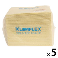 カウンタークロス ハーフ 超厚手 約30cm×33cm レーヨン・ポリエステル ベージュ（1パック（40枚入）×5）オザックス