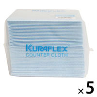 カウンタークロス ハーフ 超厚手 約30cm×33cm レーヨン・ポリエステル ブルー（1パック（40枚入）×5）オザックス
