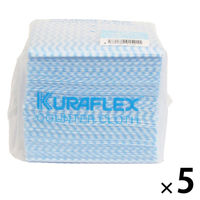 カウンタークロス コンパクト 薄手 約25cm×25cm レーヨン・ポリエステル ブルー（1パック（75枚入）×5）オザックス