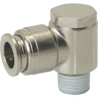 日本ピスコ PISCO チューブフィッティングブラスユニバーサルエルボ チューブ6ネジR1/8ゴムHNBRカバー無 KH6-01-1 1個（直送品）