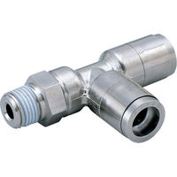 日本ピスコ PISCO チューブフィッティング ブラスブランチティ チューブ8 ネジR3/8 ゴムHNBR KD8-03 1個（直送品）