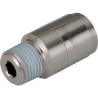 日本ピスコ PISCO チューブフィッティング ブラス六角穴付ストレート チューブ6 ネジR1/4 ゴムHNBR KOC6-02 1個（直送品）