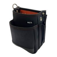 アークランズ WIZ’A アークランドサカモト 小型腰袋 2段 オレンジ WZKー01BO 1セット(3個) 4904781399154（直送品）